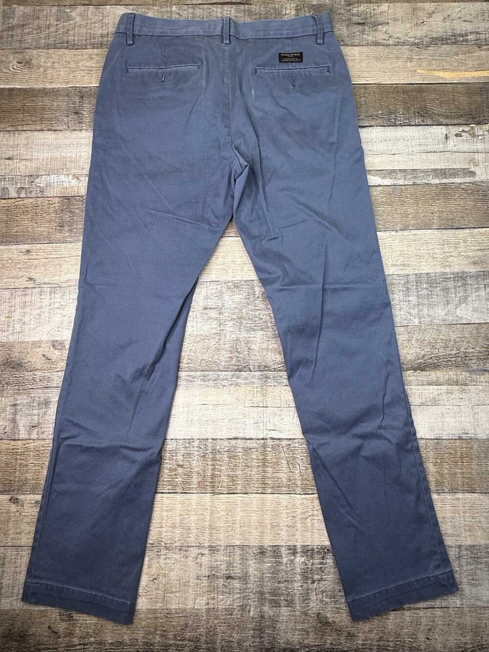 Banana Republic Aiden Chino Pants Mens 30x30* Blue Slim Fit Stretch Preppy